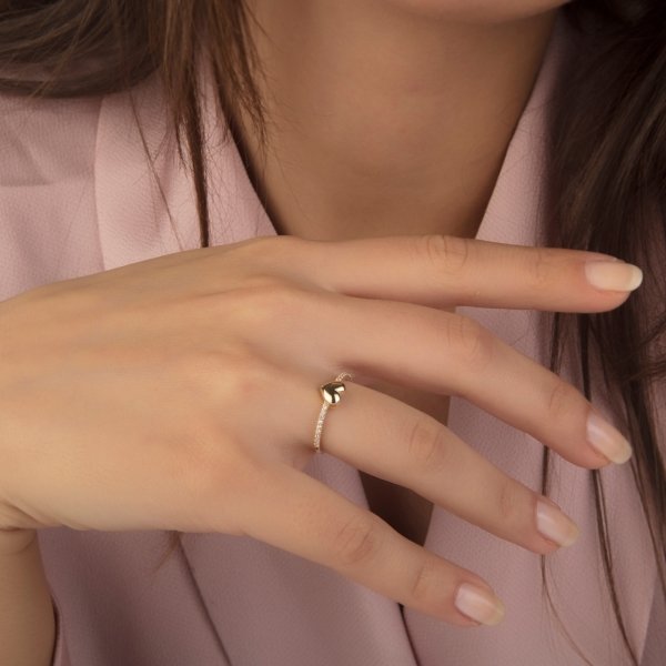 Kalp Yüzük (Taşlı)