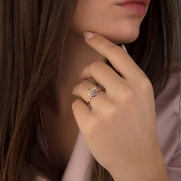 Kral Tacı Yüzük (Taşlı)