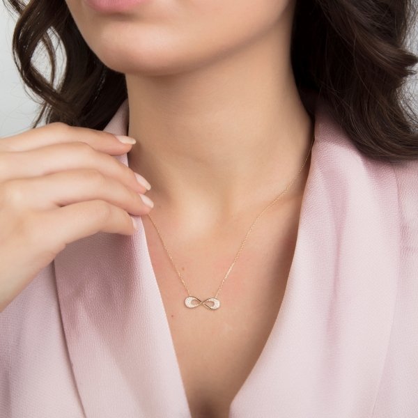 Sonsuzluk Kolye Taşlı