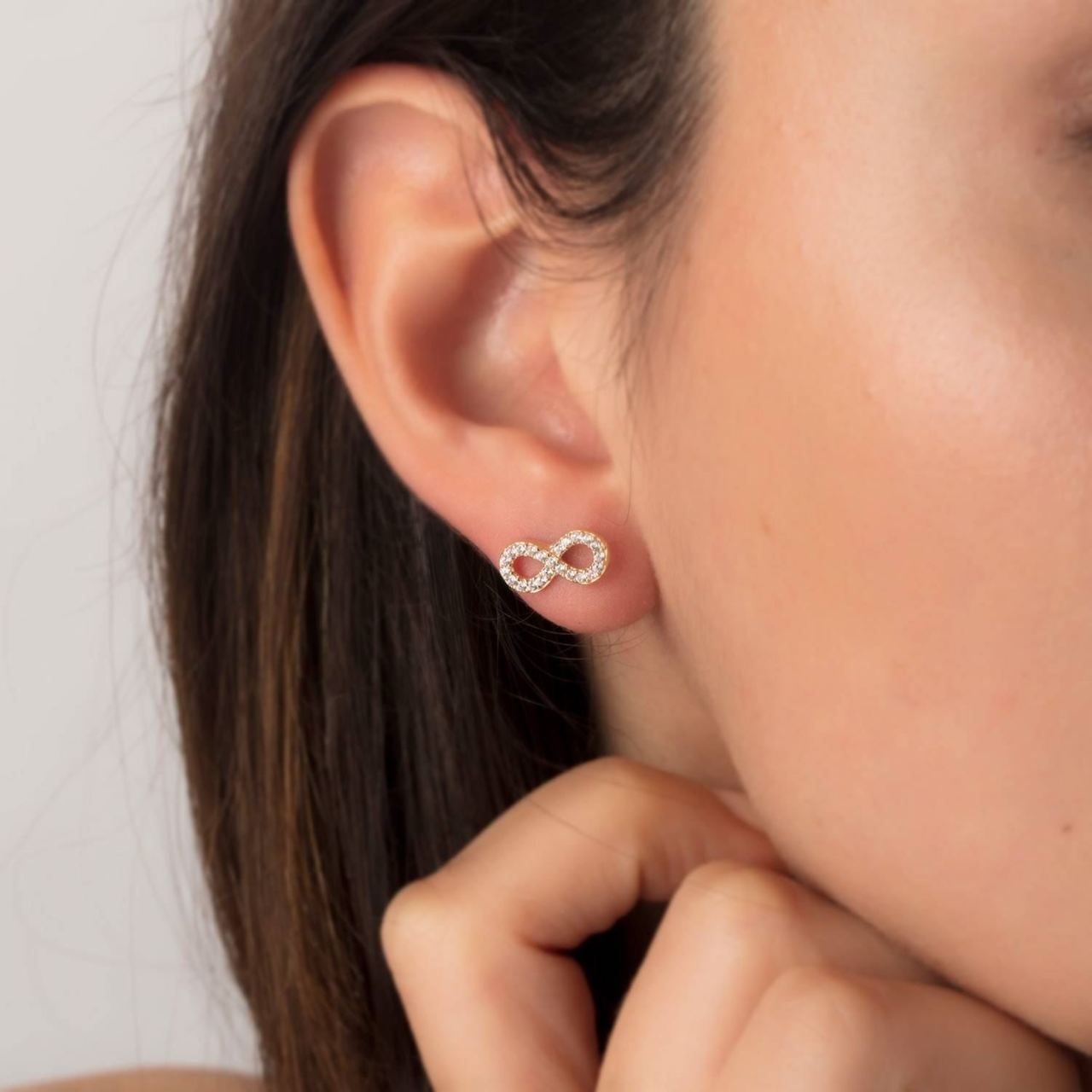 Sonsuzluk Küpe (Taşlı)