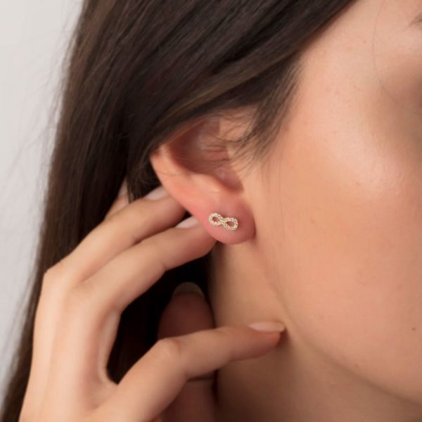 Sonsuzluk Küpe (Taşlı) Mini